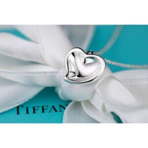 Tiffany & Co. Necklace Elsa Peretti Vintage Full Heart Pendant Sterling Silver